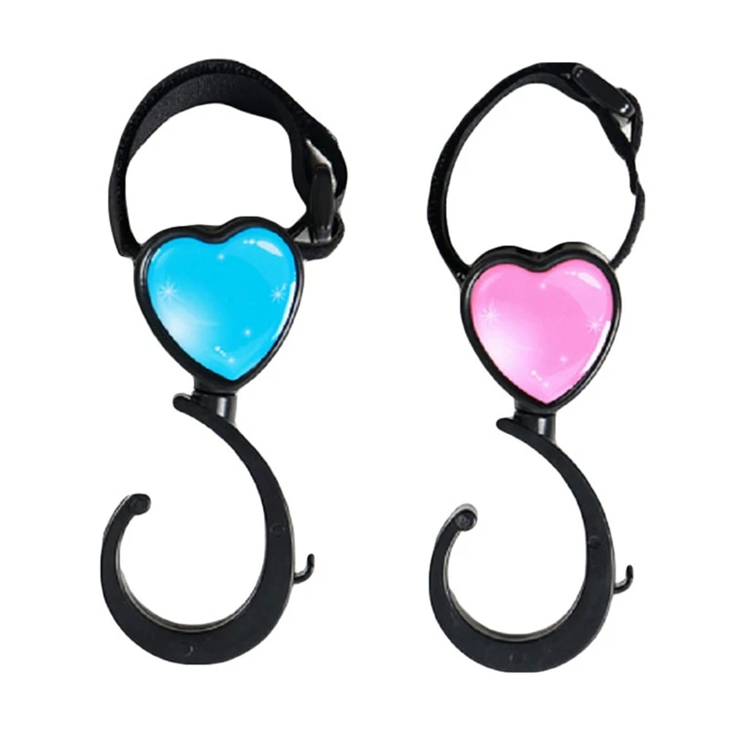 2Pcs Plastic Magic Hooks Baby Stroller Accessories Hook 360 Degree