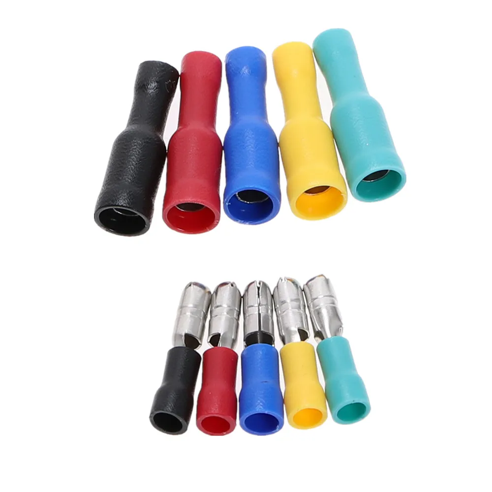 

50pcs Red Male Female Bullet Insulated Connector Crimp Terminals Wiring Cable Plug FRD1.25-156 FRD1-156 MPD1.25-156 MPD1-156