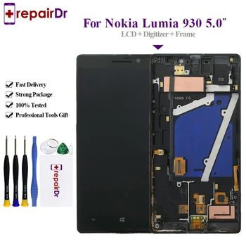 

5Pcs/Lot 100% Tested For Nokia Lumia 930 LCD Display Touch Screen Digitizer With Frame Assembly Replacement For Nokia 930 LCD