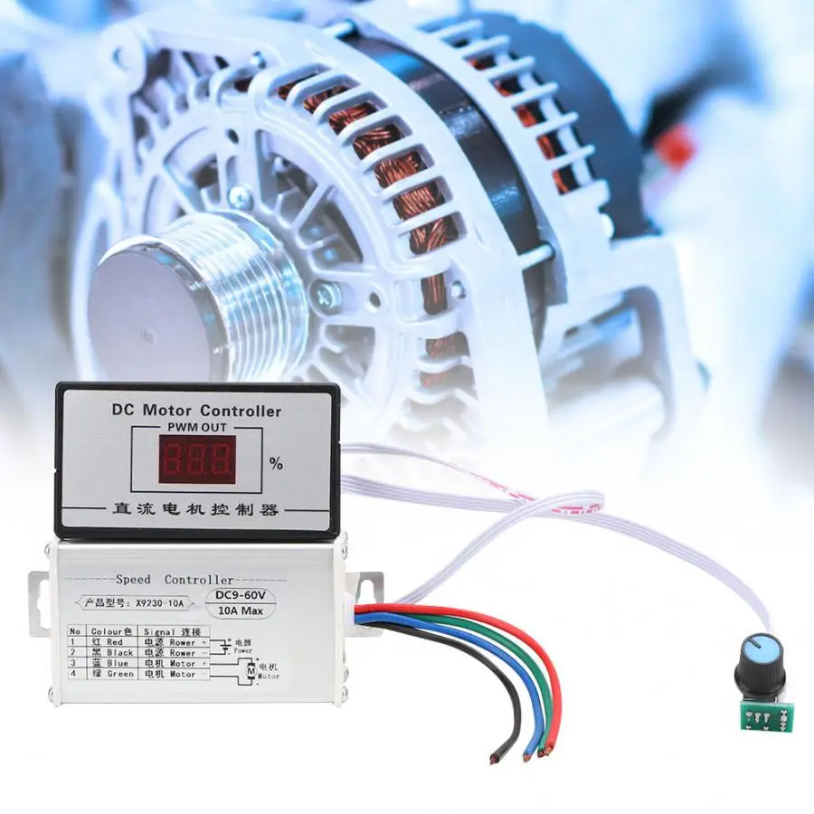 

DC 9~60V Brush Motor Regulator Speed Controller 10A Digital Display Motor Speed Governor Regulator For Electric Bicycle Scooter