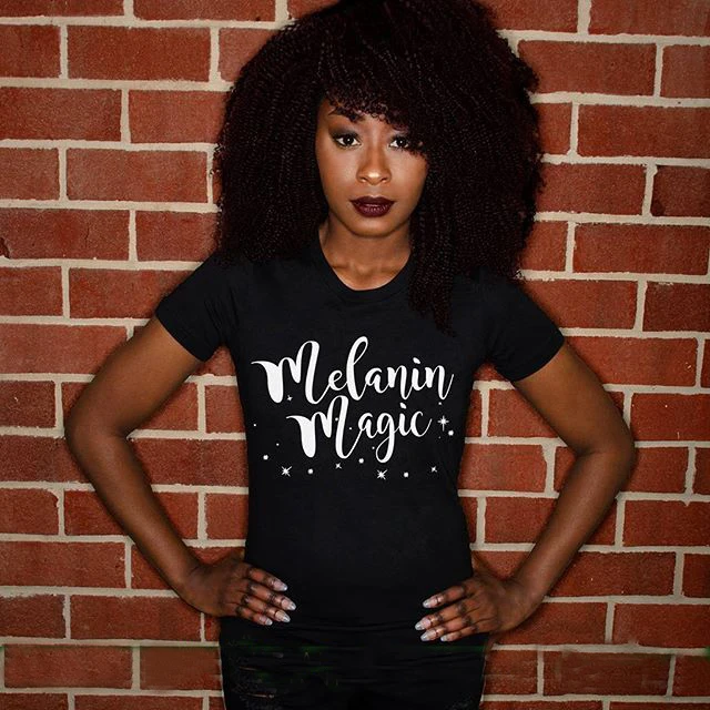 

Melanin magic T-Shirt camisetas graphic vintage aesthetic tumblr unisex women funny casual grunge street style tops tee tshirt