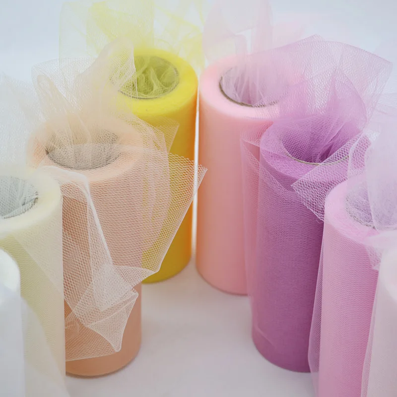 25 yards 15cm Tulle Roll Spool Tutu Wedding Decoration Baby Shower Organza Laser DIY Crafts Birthday Party Supplies