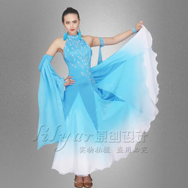 Modern Dance Costumes Beautiful Sky Blue Dress Ballroom AliExpress