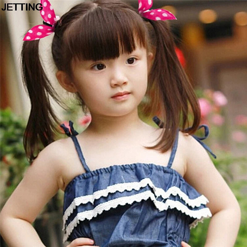 20pcs/lot Rabbit Bunny Ears Dotted Hair Ties Children Hair Accessories ...