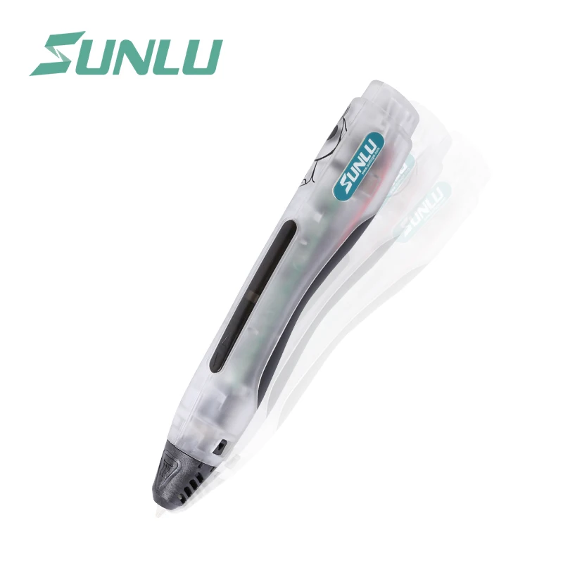 SUNLU SL-400A 3d граффити ручка поддержка PCL нити низкой температуры безопаснее использовать для детей 3D печати ручки подарок на день рождения - Цвет: SL-400A-Transparent