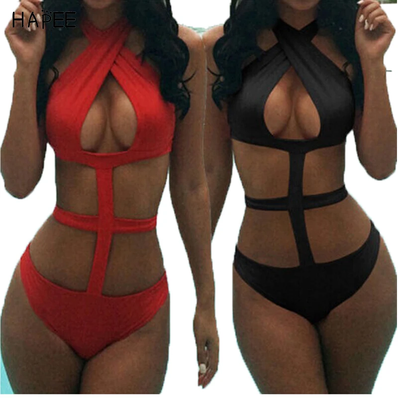 nero rosso economici bandage costume da bagno costumi da bagno per le donne sexy scontornabile