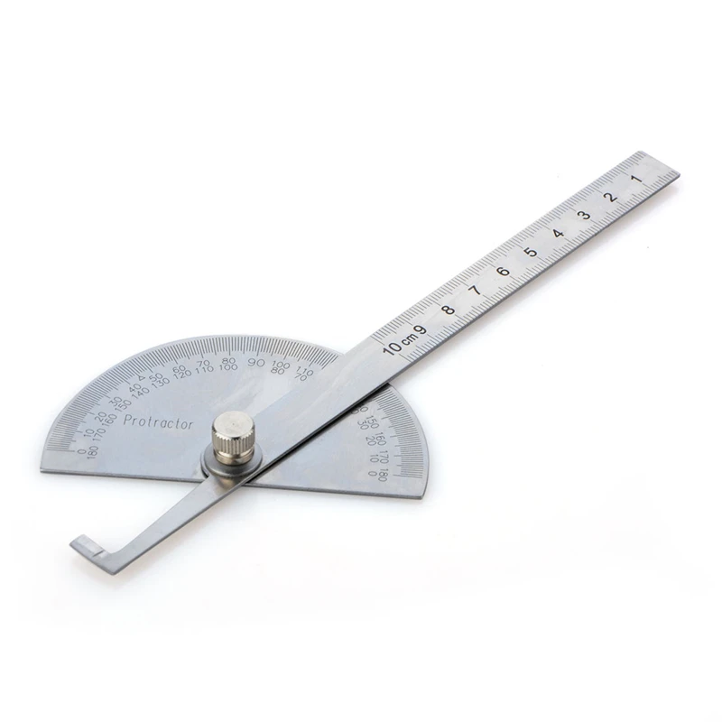  Angle Ruler Protractor Stainless Steel Ruler With 180 Degree Angle Square Woodworking 10cm Angle Me