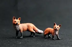 Оригинальный Дикая жизнь зоопарк животных red fox фигурка Коллекционные Фигурки Развивающие игрушки для детей подарок