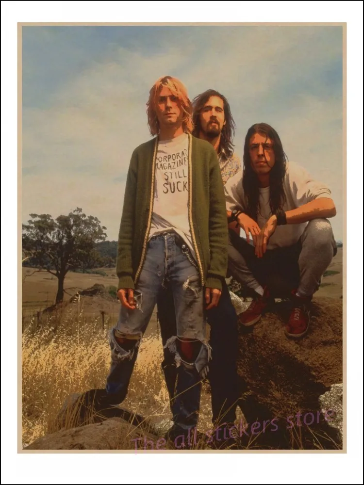 NEW Vintage Posters Kurt Cobain/Nirvana frontman / rock vintage poster ...