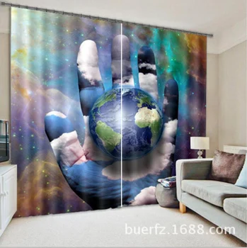 

Play with the earth 3D Blackout Curtains Healthy non-pollution Digital Print Customiz Design Tablecloth Shower Curtain Bedding