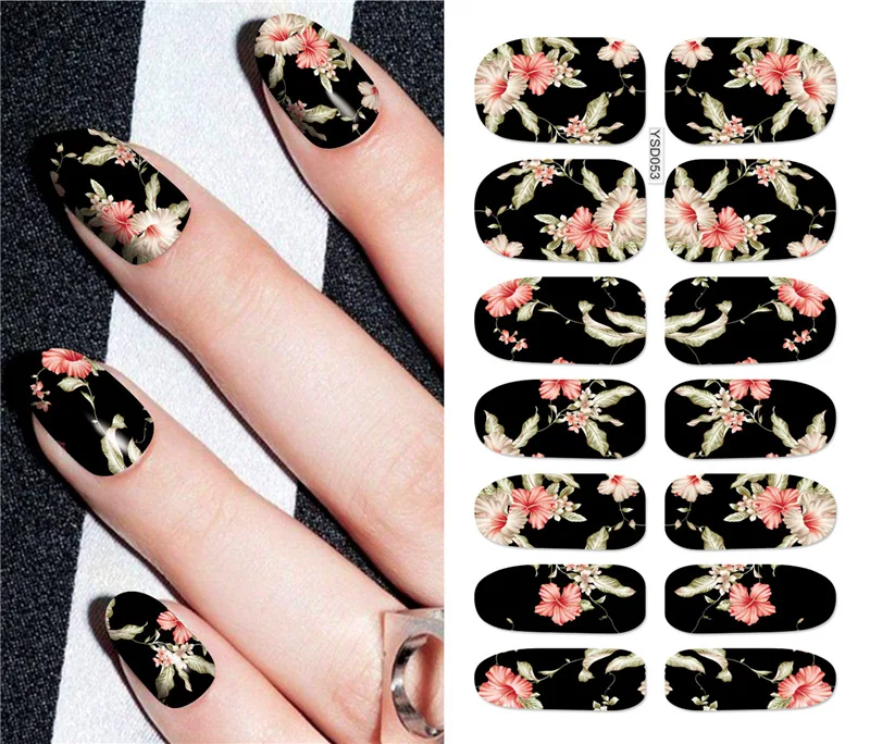 2018 جديد ، 3D اللون نقل المياه مسمار ملصق الإبداعية مسمار DIY الاكسسوارات ، زينة الأظافر ، مسمار ملصقات ، حار بيع نمط