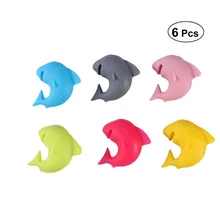 Акула Рыба вечерние Стекло маркер вина силиконовый маркер собутыльника чашки идентификация чашки идентифицировать идентификатор выпить стакан подвески