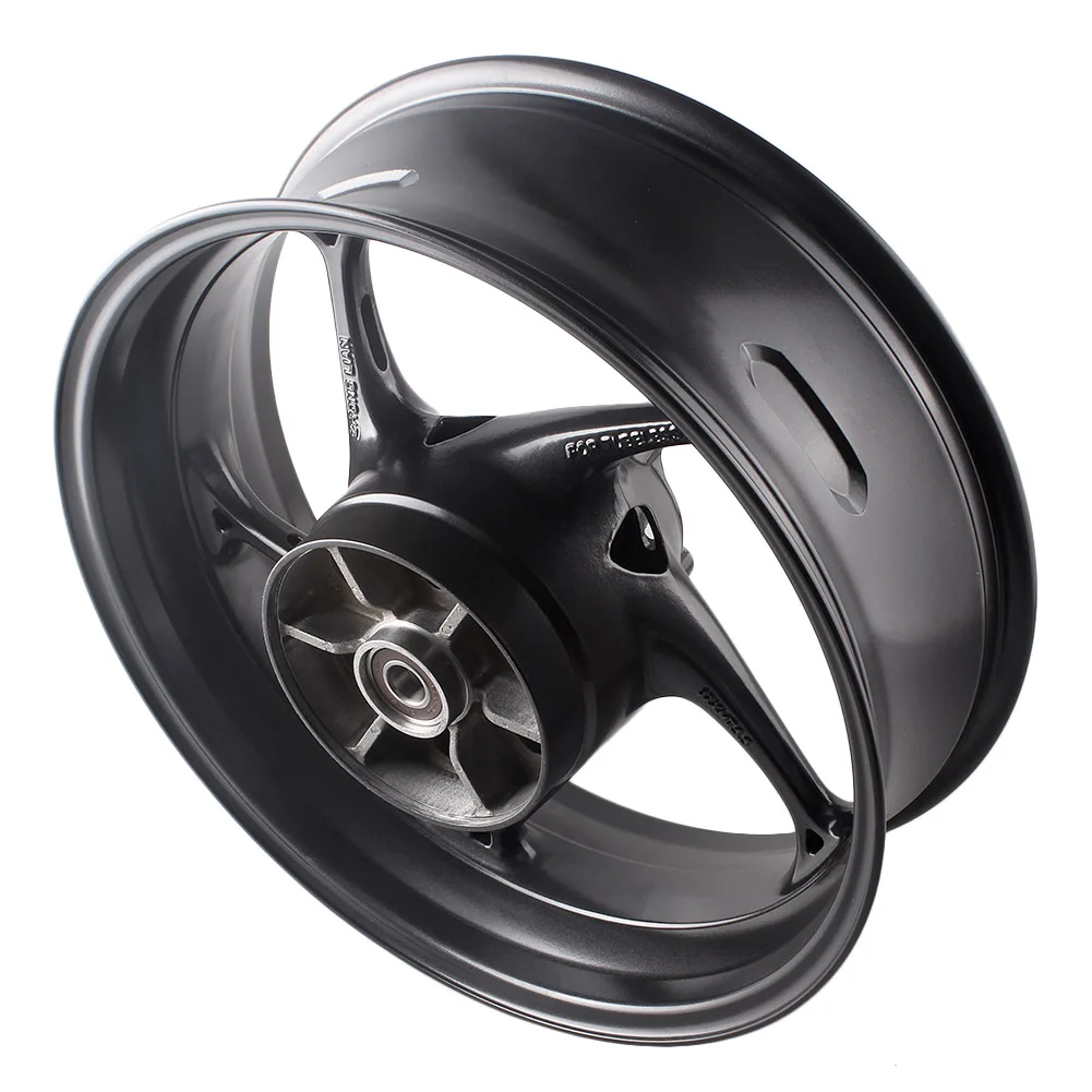 For Triumph Daytona 675R & Street Triple R Motorcycle Aluminum Rear Wheel Rim 2013 2014 Motorbike Parts Accessories Matte Black Motorcycle Rear Wheel Rim For Triumph Daytona 675R & Street Triple R 2013 2014 Matte Black Aluminum Alloy High Quality