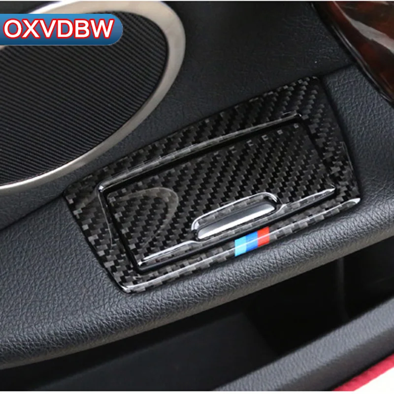Carbon Fiber Strip Car door ashtray Panel Decorative Cover Trim Auto