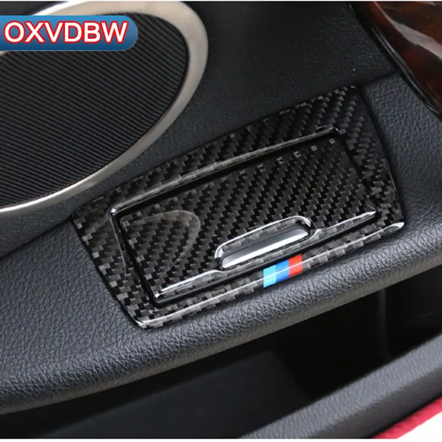 Carbon Fiber Strip Car door ashtray Panel Decorative Cover Trim Auto