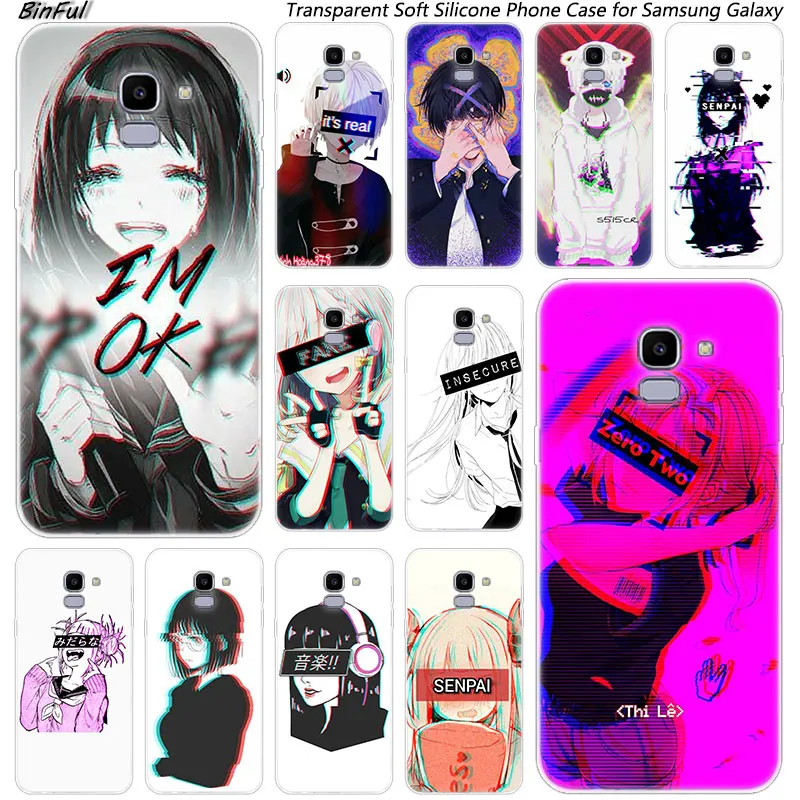 

LEWD Sad Anime Soft Silicone Phone Case For Samsung Galaxy J8 J6 J4 2018 J2 Core J5 J6 J7 Prime J3 2016 2017 EU J4 Plus Fashion