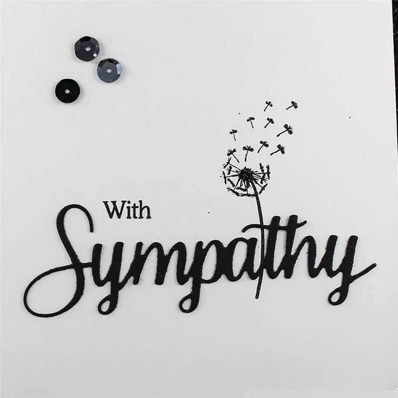 

InLoveArts Sympathy Heartfelt Letters Metal Cutting Die Greeting For Scrapbooking Card Making Album Crafts Diecuts Paper Dies