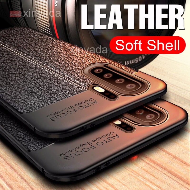 

Case For Huawei Mate 20 P30 Pro P30 Lite Nova 4E Cover Case Armor Bumper Soft Silicone Carbon Fiber protective Tpu coque Shell
