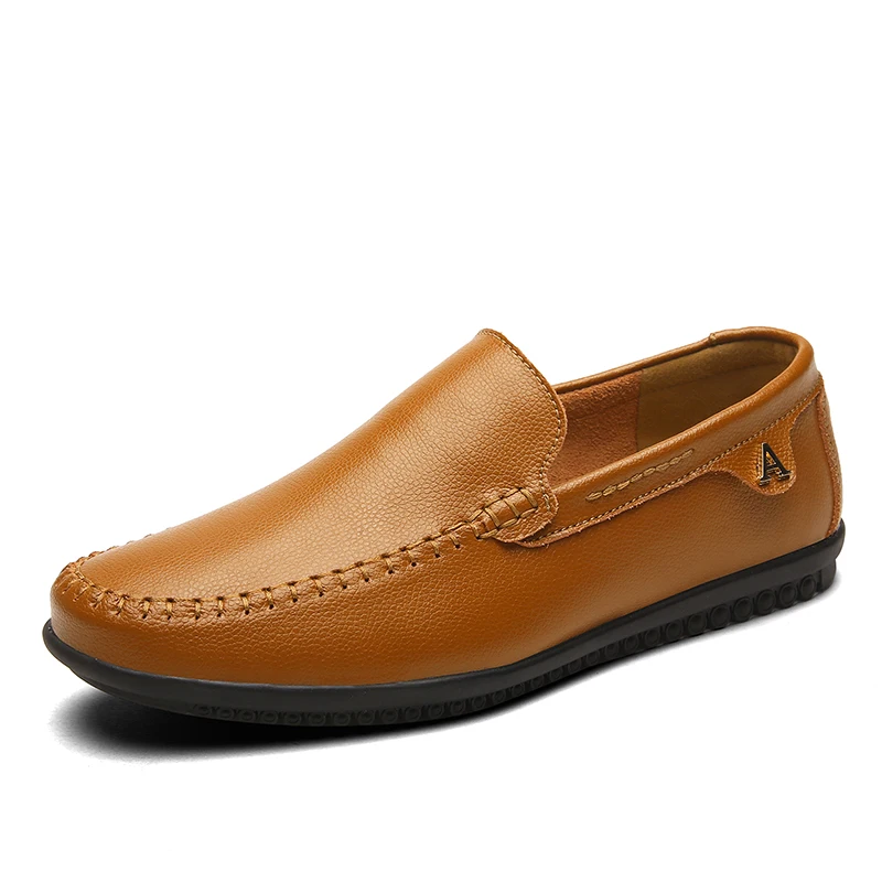 En Hommes Mâle Ville yellow Appartements Taille Chaussures Casual Noires Cuir Black Brown Conduite red Souple 2018 37 Mocassins Gomminos sur 47 De white D'été Slip PPgzx6Eqw