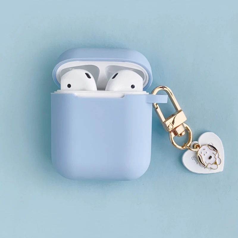 

Cute Korean Dog Candy Color Case for Apple Airpods Cover Accessories Cartoon Bluetooth Earphone Wireless Headset Bag Key Ring