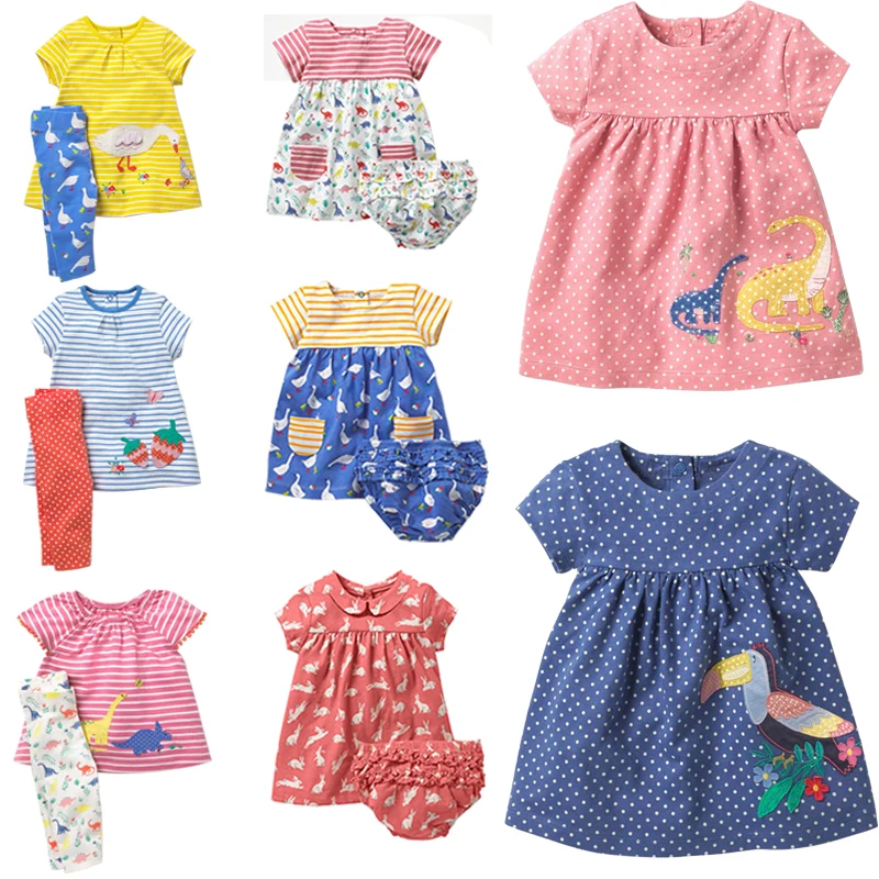 

2018 Summer Girls Clothes Set A-Line Cute Party Dress+Shorts 2Pcs Baby Set 1 2 3 4Years Children Clothing Kids Costume Outfits