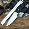 LCM66-cuchillo de caza táctico pequeño y fijo, cuchillo de supervivencia con mango G10, para acampar en frío, portátil, recto, de acero, para exteriores ► Foto 1/6