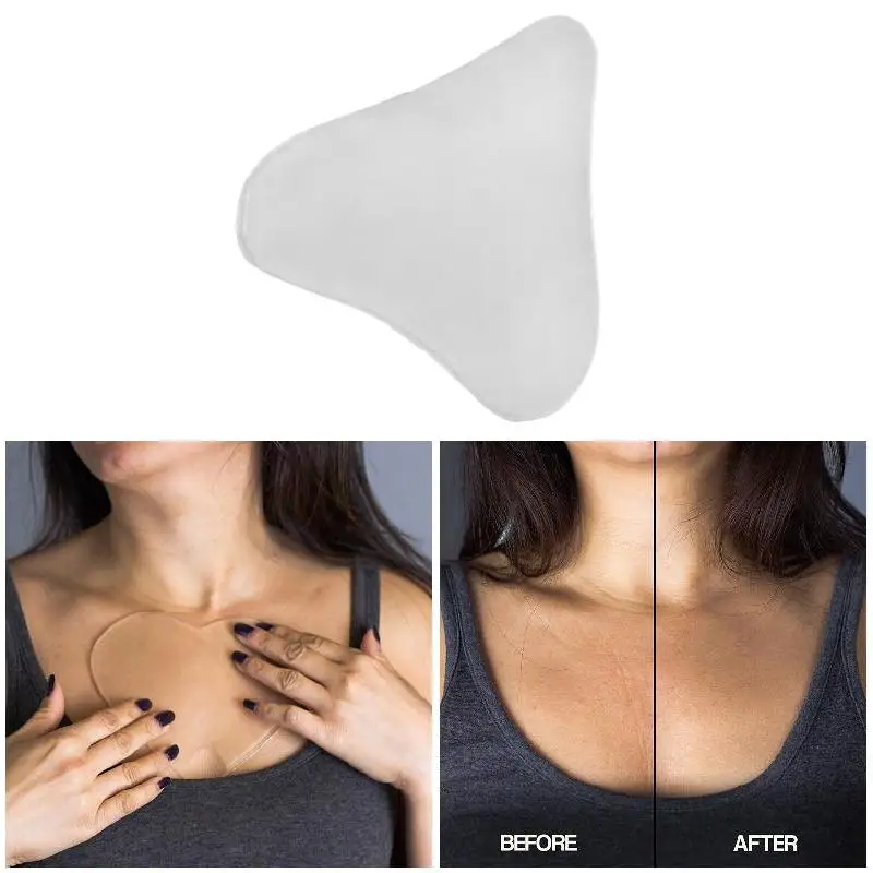 

Anti-Wrinkle Chest Pad Heart Shape Reusable Anti Aging Transparent Soft Silicone Pads DSG-Shipping