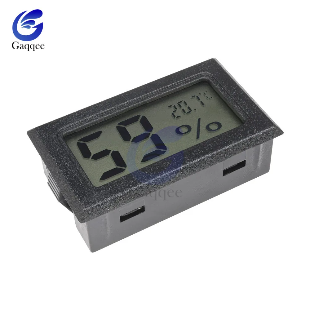 Круглый Мини ЖК-цифровой термометр-гигрометр, датчик температуры в помещении, измеритель влажности для аквариума, морозильник