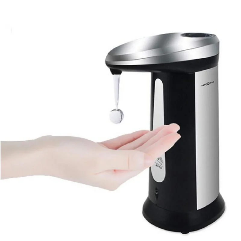 

400ml Automatic fluid Soap Dispenser Smart Sensor Touchless ABS Electroplated Sanitizer Dispensador for Kitchen Bathroom