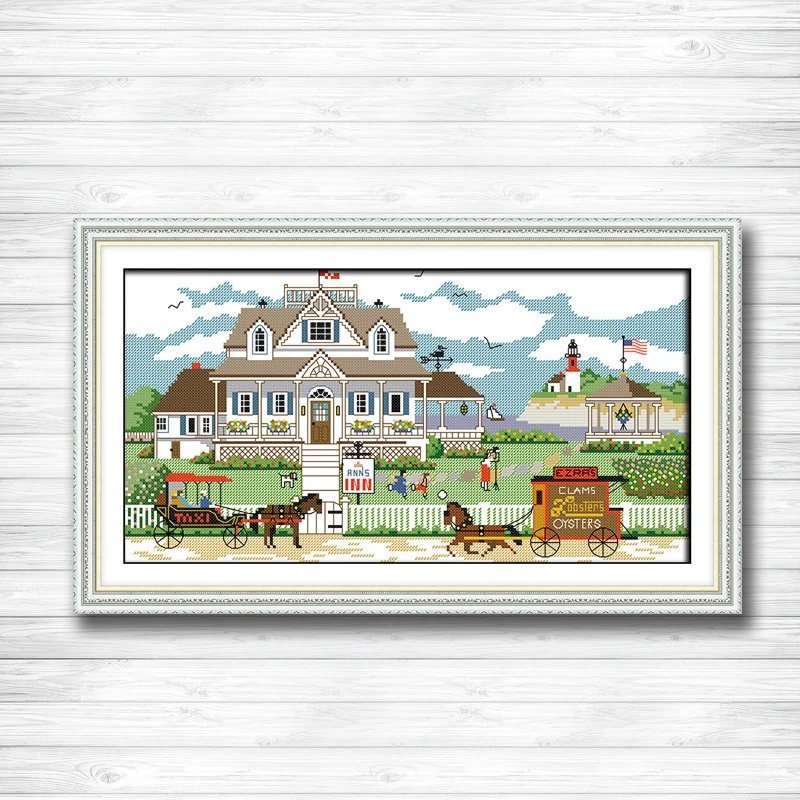 Happy family scenery Carriage набор для рукоделия dmc 14CT11CT Набор вышивки крестиком | Дом и сад