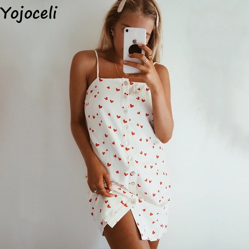 Женское платье на бретельках Yojoceli Пляжное Повседневное с коротким рукавом и