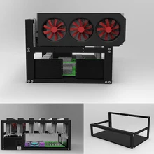New Steel Coin Open Air Miner Mining Frame Rig Case Up to 6 GPU BTC LTC ETH Ethereum New QJY99