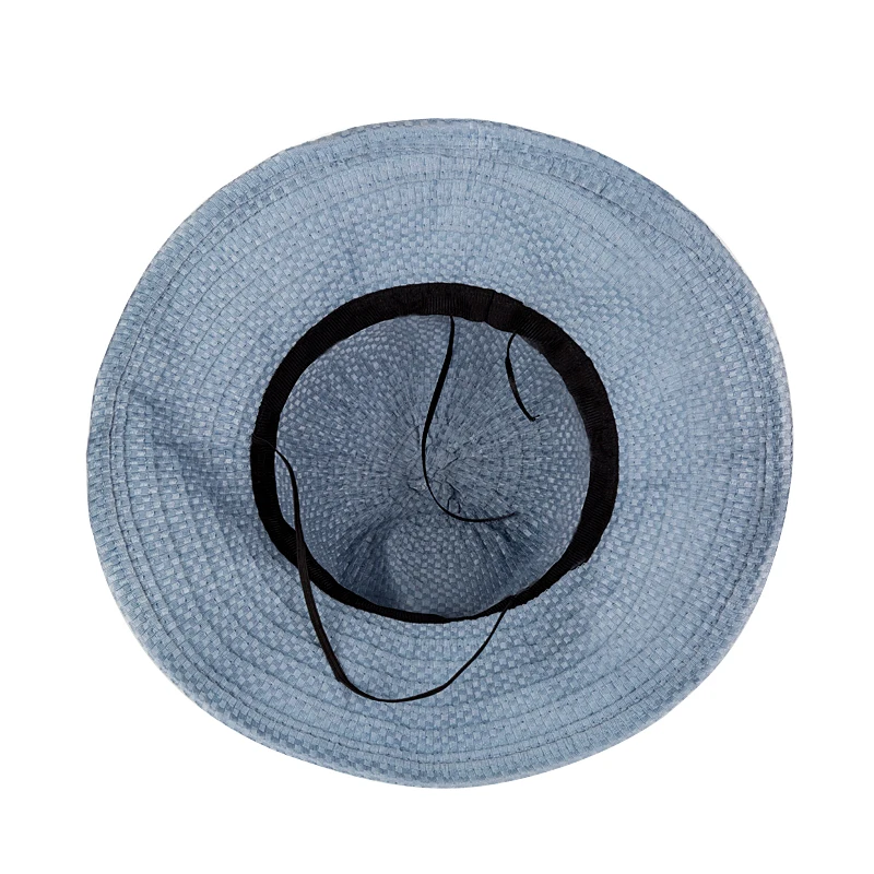 Модная Летняя женская шляпа от солнца с большими широкими полями, соломенная шляпа с морским оттенком, складная Солнцезащитная шляпа с защитой от воздействия УФ-излучения