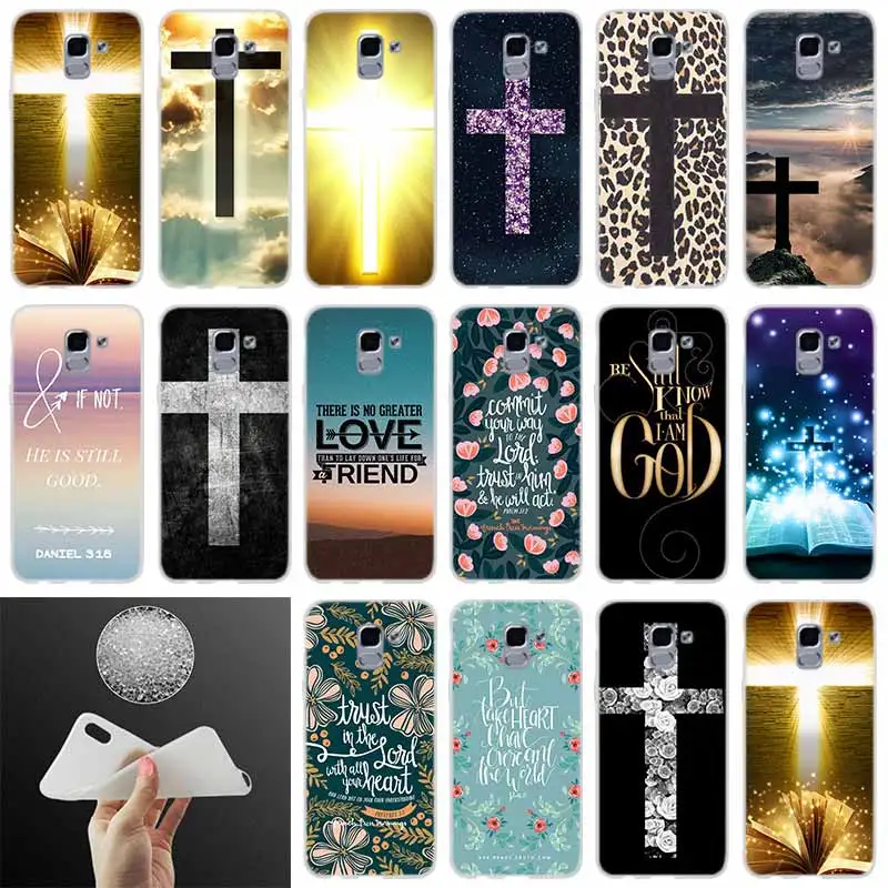 

Phone case Cover Bible Jesus Christian Cross FOR Coque Samsung Galaxy J6 J4 J8 J7 2018 Plus J3 J5 J7 Prime Pro 2017 2016 Casse