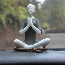 Креативный керамический s Йога леди украшение автомобиля аксессуары китайский дзен керамический Йога подарок