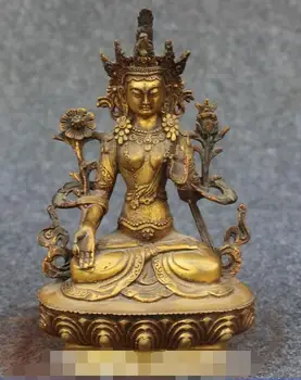 

Tibetan Buddhism Bronze Carving White Tara Kwan-yin Goddess Bodhisattva Statue