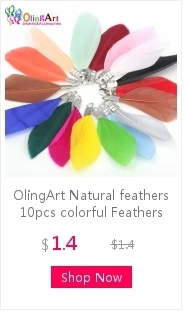 OlingArt натуральный шипами Куриные перья 10 шт./лот 12 мм смешанные цвета для женщин ожерелье серьги кисточки DIY ювелирных изделий подвески