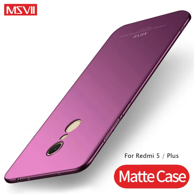 Для Xiaomi Redmi 5 Plus чехол MSVII тонкий матовый PC задняя крышка для 5A Xiomi чехлы |
