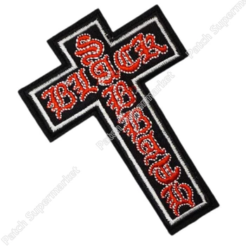 

BLACK SABBATH Crucifix Logo Music Band Embroidered NEW IRON ON and SEW ON Patch Heavy Metal Custom design patch available