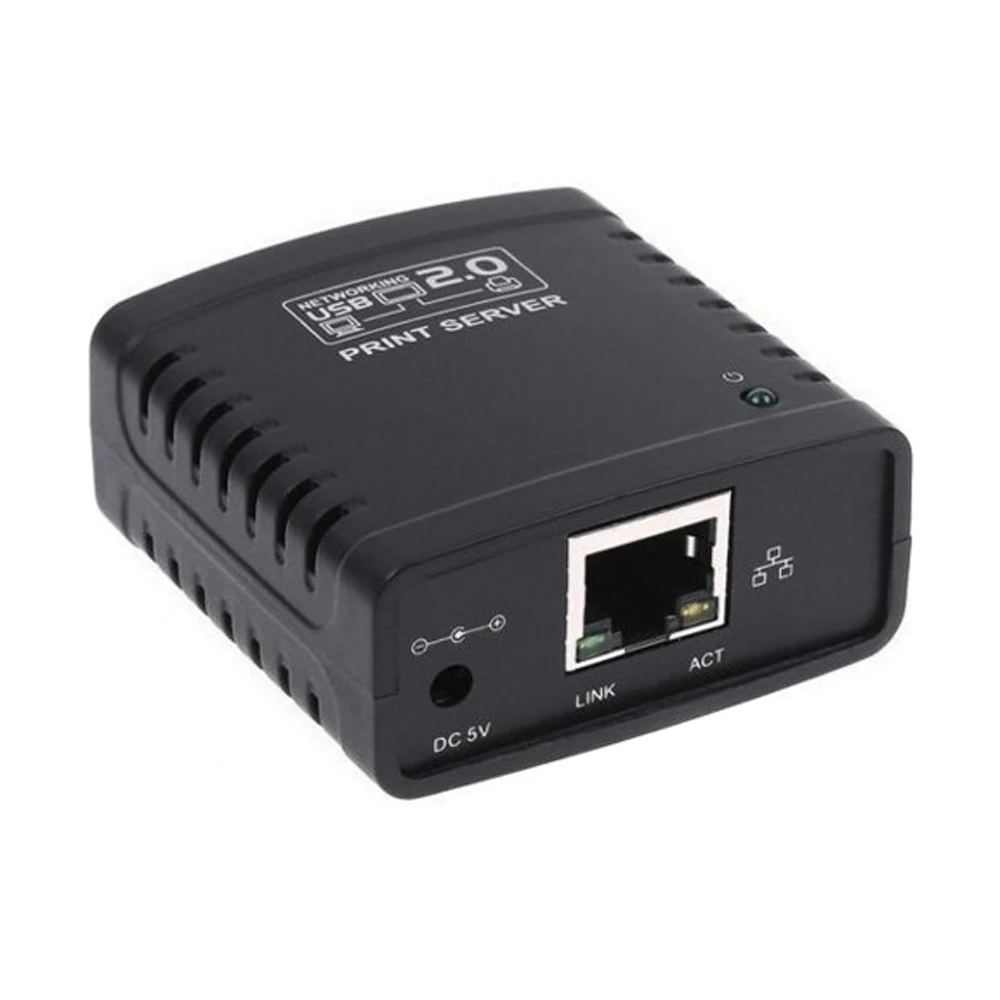 Usb 2.0 Lrp Print Server Compartilhar Uma Impressora de Rede Lan Ethernet Adaptador de Energia Hub Usb 100mbps Network Print Server - Imagem 2