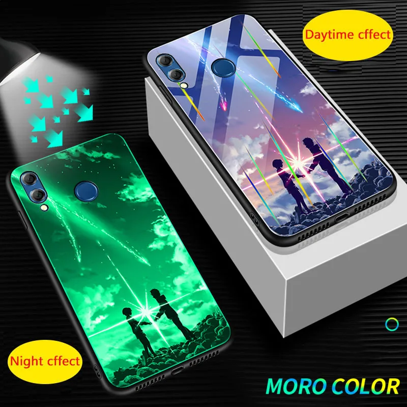 Светящийся стеклянный чехол Wolf dragon для Xiaomi Mi 10 9 A3 Lite 9T Pro A2 Aurora redmi 8 7 Y3 7A Note K20 чехлы |