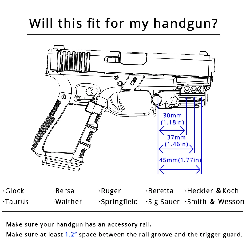 Sensor switch subcompact pistol green laser sight air gun hunting tactical smart glock green laser sight for pisol-4