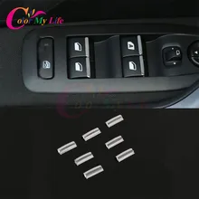 Цвет свою жизнь Нержавеющая сталь автомобильный оконный переключатель декоративные блестки подъемник специальный Стикеры для peugeot 2008 208