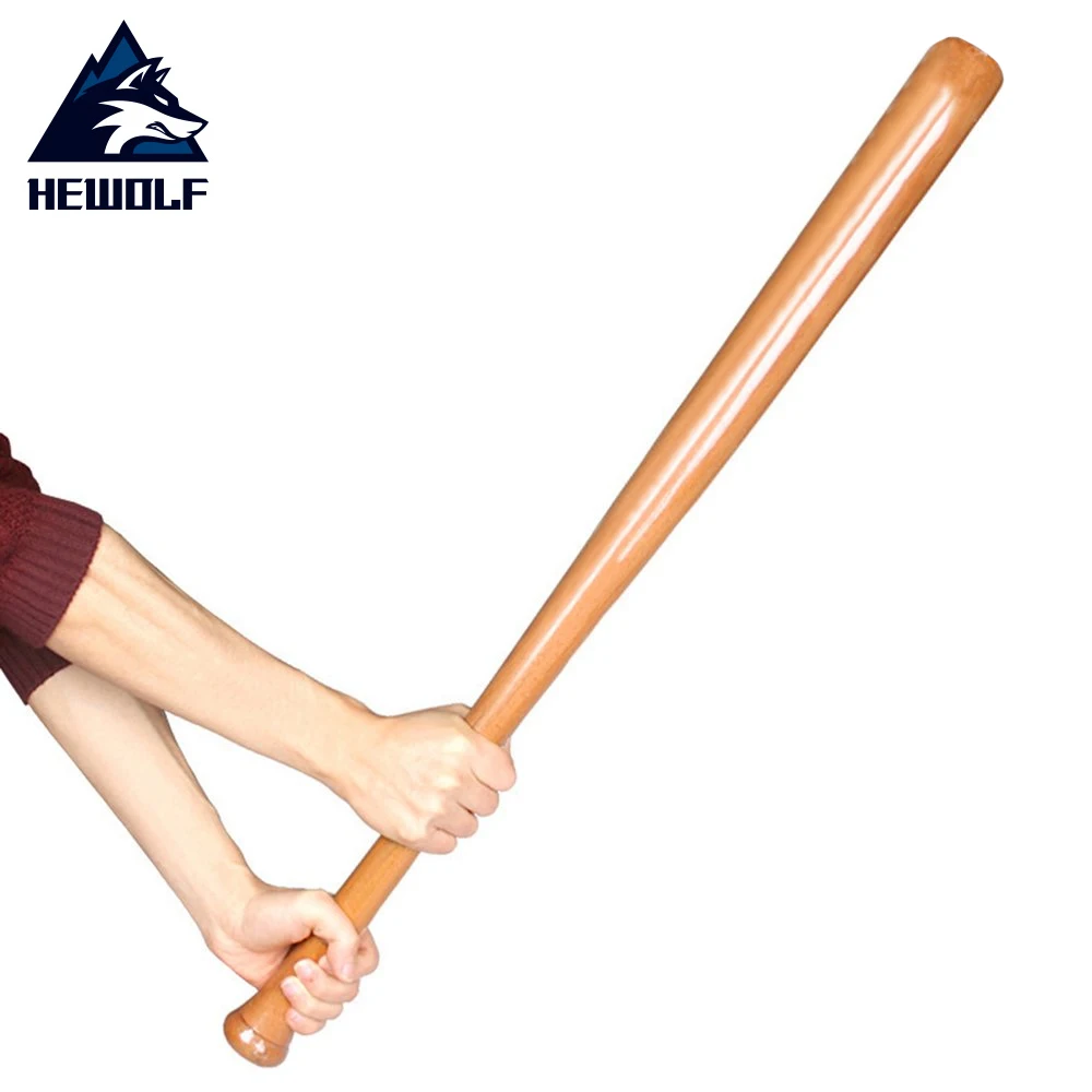 Hewolf Solid Wooden Baseball Bat Professional Hardwood Baseball Stick