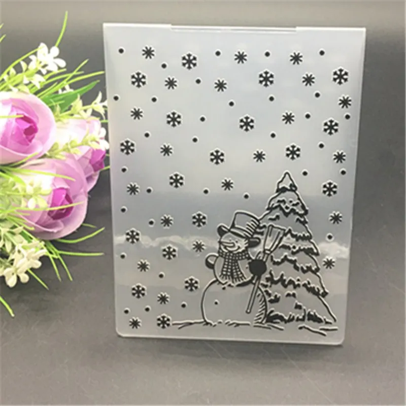 

Christmas Embossing Folder DIY Card Papercraft Scrapbooking Decor Template Diary