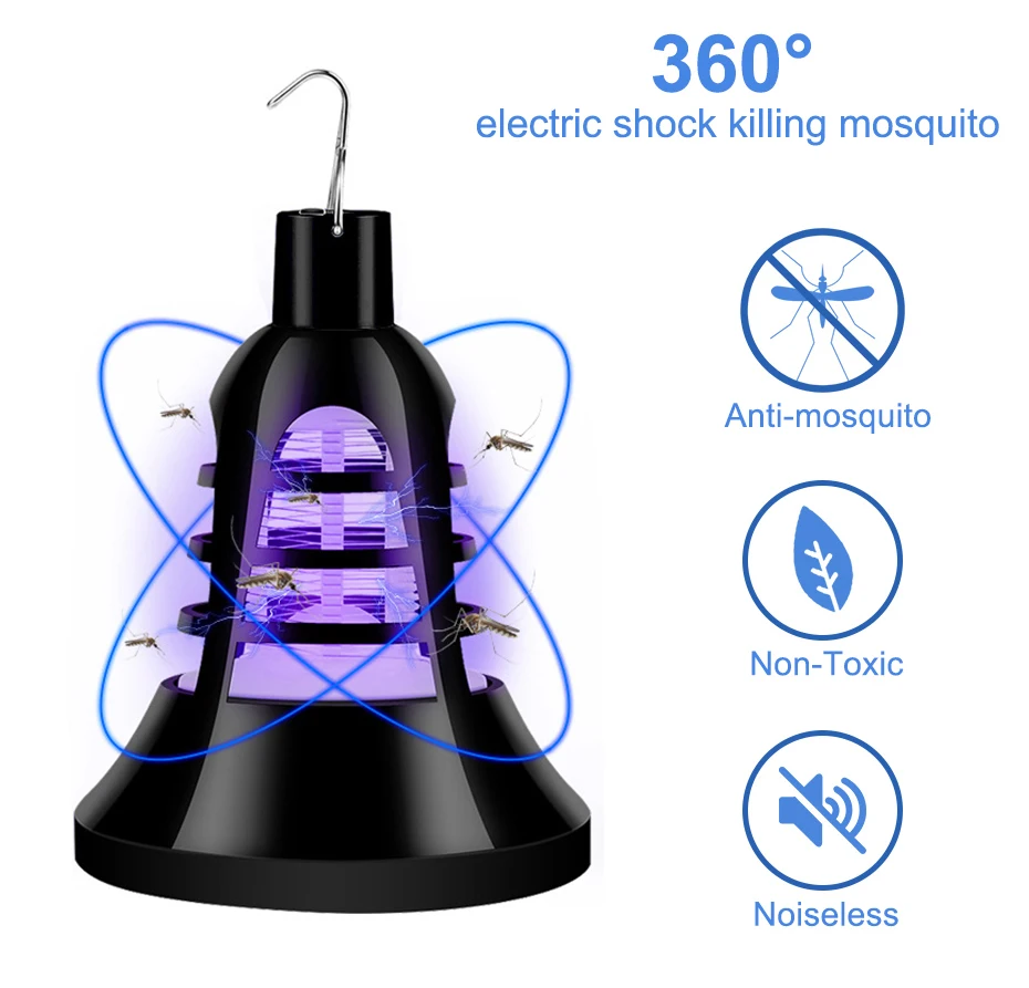 Mosquito Zapper светодиодный походный светильник USB power 5V Mosquito Killer лампа 2 режима Insect Killer Bugs Zapper Bugs Killer Внутреннее освещение