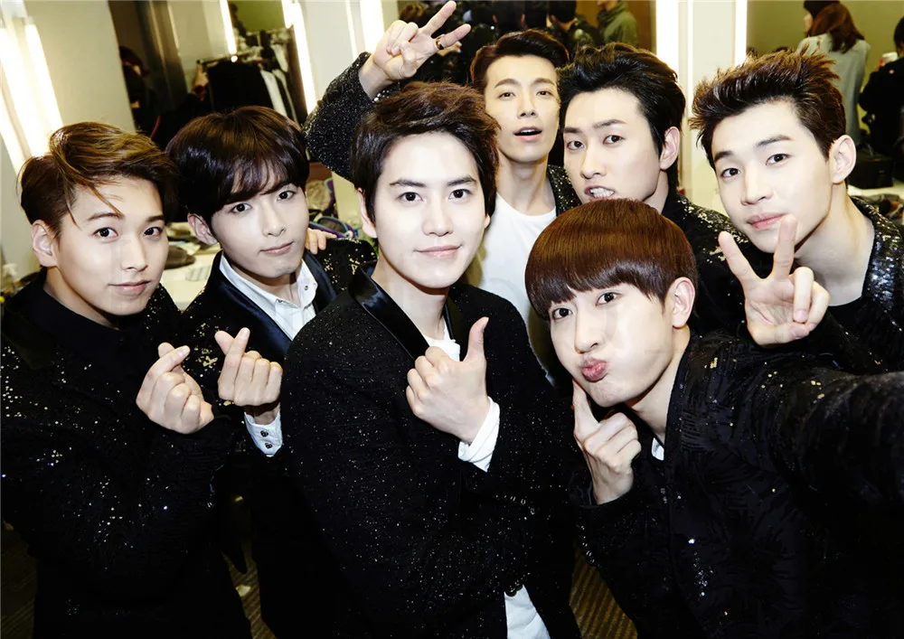 Постеры Super Junior постеры с принтом из глянцевой бумаги хорошего качества для