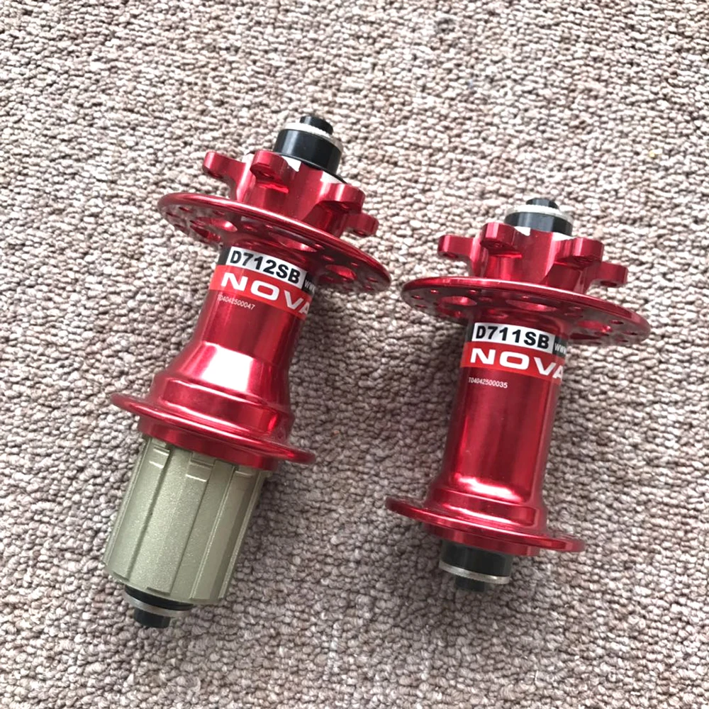 

Free Shipping Novatec D711SB/D712/SB MTB bike hubs Quick Release Version 28/28 Holes Red
