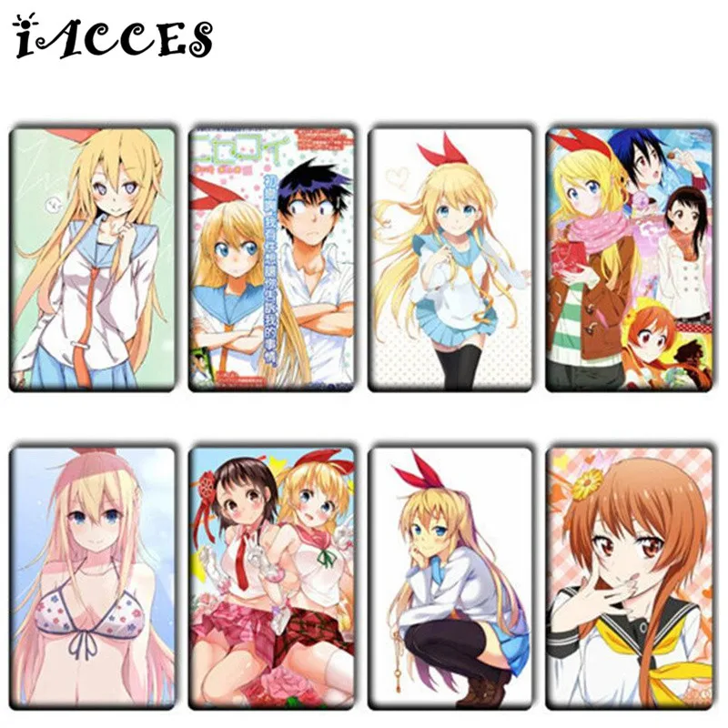 

30 pcs/lot Lovely Nisekoi Anime Stickers Classic Toys Japan Anime Chitoge Kirisaki DIY Bank Bus ID Card Stickers Kids Party Gift