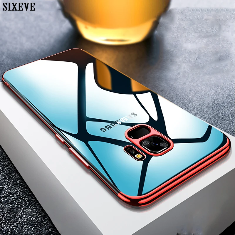 Мягкий прозрачный чехол SIXEVE для Samsung Galaxy S6 S7 Edge S8 S9 Plus Note 8 9 силиконовый